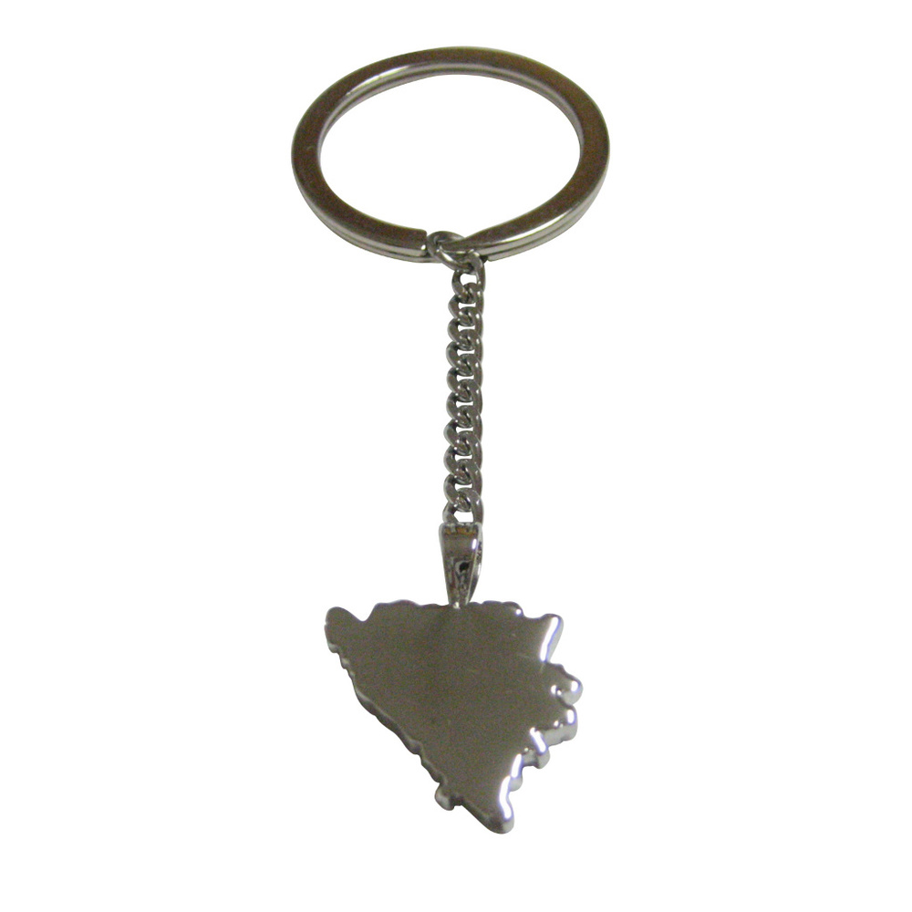 Bosnia Map Shape Pendant Keychain